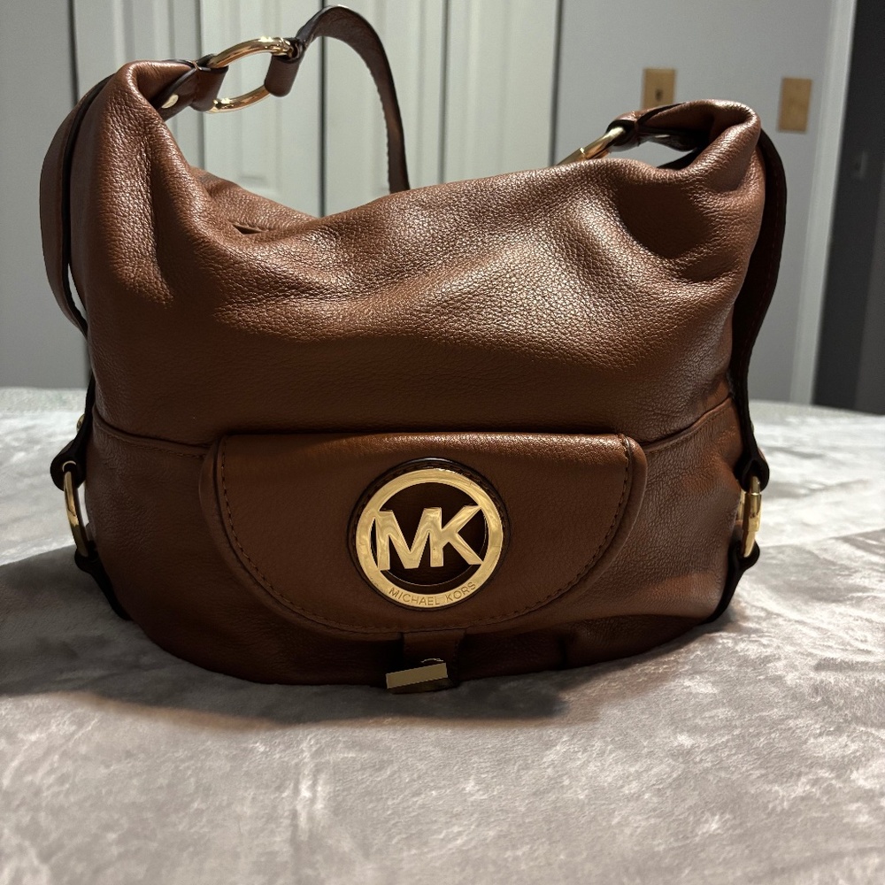 Micheal Koors Camel Leather Bag